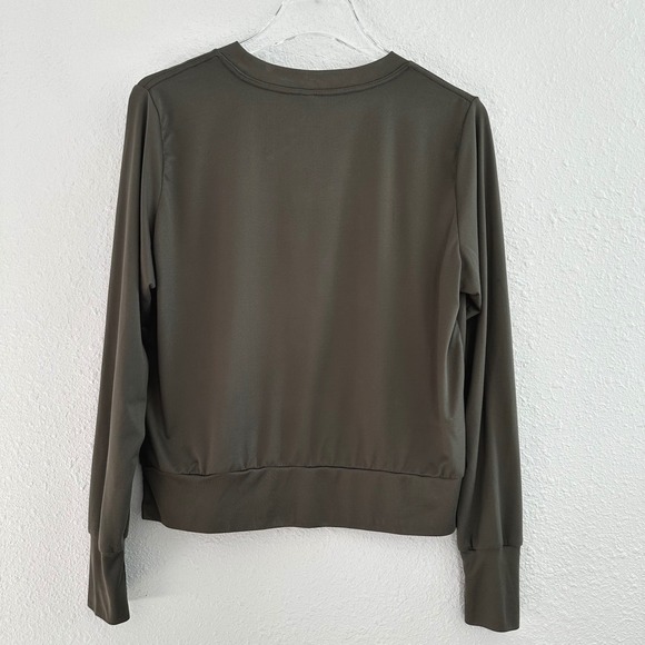 Vuori Daydream Crew Womens Medium Olive Green Long Sleeve Athleisure - Picture 2 of 7